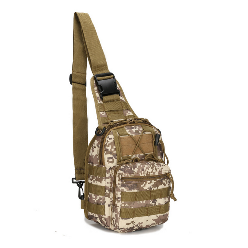 Men's Cycling Shoulder Bag Army Camouflage Tactical Chest Bag Outdoor Mountaineering Portable Satchel Bag