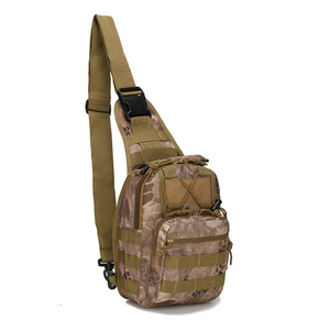 Bolso de hombro de ciclismo para hombre, estilo militar, táctico, de camuflaje, para el pecho, para actividades al aire libre y montañismo.