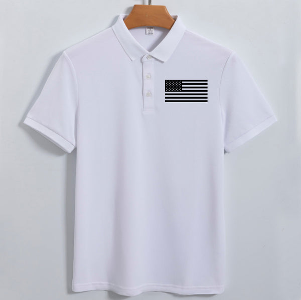 USA Flag Men's Outdoor SUN Protection QUICK DRY POLO (UPF40+)