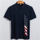 USA FLAG Men's Outdoor SUN Protection QUICK DRY POLO (UPF40+)