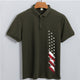 USA FLAG Men's Outdoor SUN Protection QUICK DRY POLO (UPF40+)