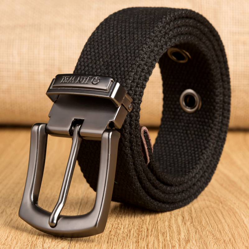 Men's Extended Outdoor Pin Buckle Padded Canvas Belt