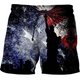 Men's Creative American Flag 3D Printed Beach Shorts