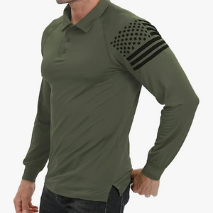 POLO ESENCIAL DE MANGA LARGA RAGLÁN CON BOTÓN 1/4