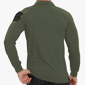 POLO ESENCIAL DE MANGA LARGA RAGLÁN CON BOTÓN 1/4