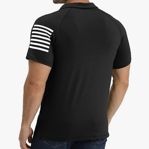 Poloshirt mit USA-Flagge und Raglan-Grafik