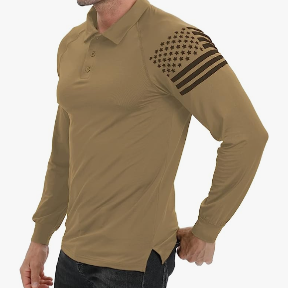 ESSENTIAL 1/4 BUTTON RAGLAN LONG SLEEVE POLO SHIRT