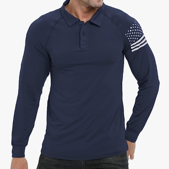 ESSENTIAL 1/4 BUTTON RAGLAN LONG SLEEVE POLO SHIRT