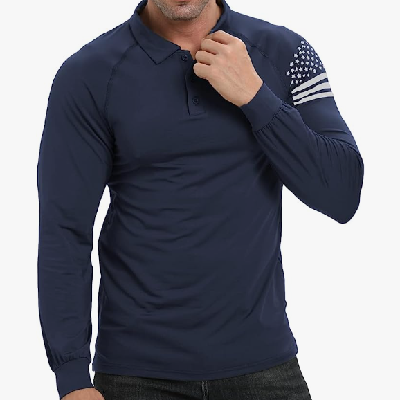 ESSENTIAL 1/4 BUTTON RAGLAN LONG SLEEVE POLO SHIRT