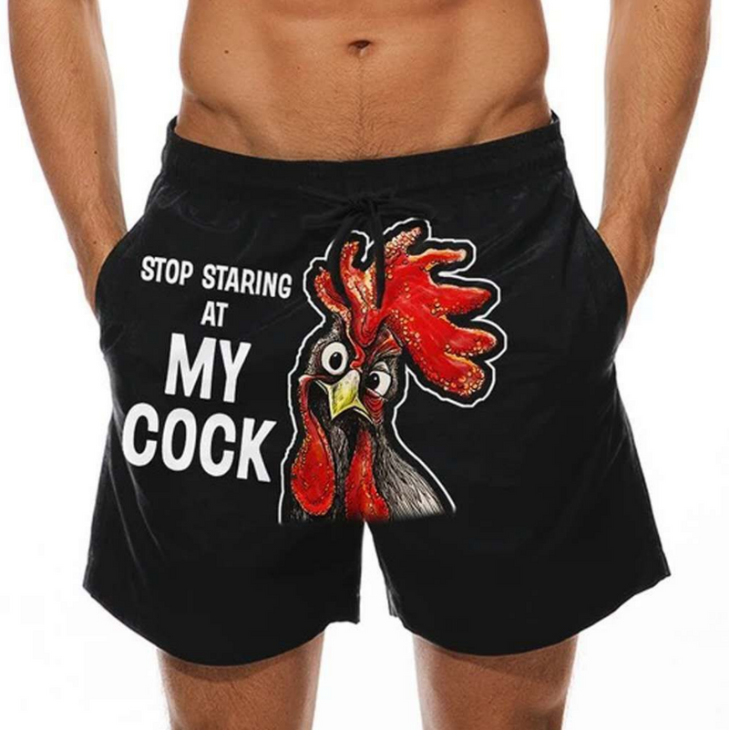 Men's Monochrome Turkey 3D Print Board Shorts