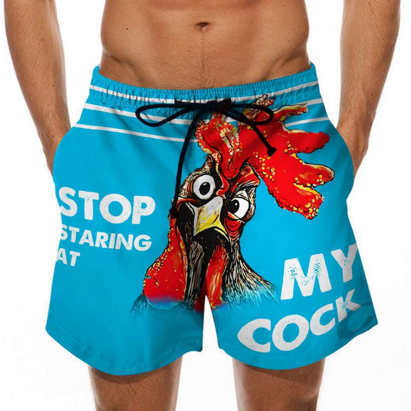 Men's Monochrome Turkey 3D Print Board Shorts