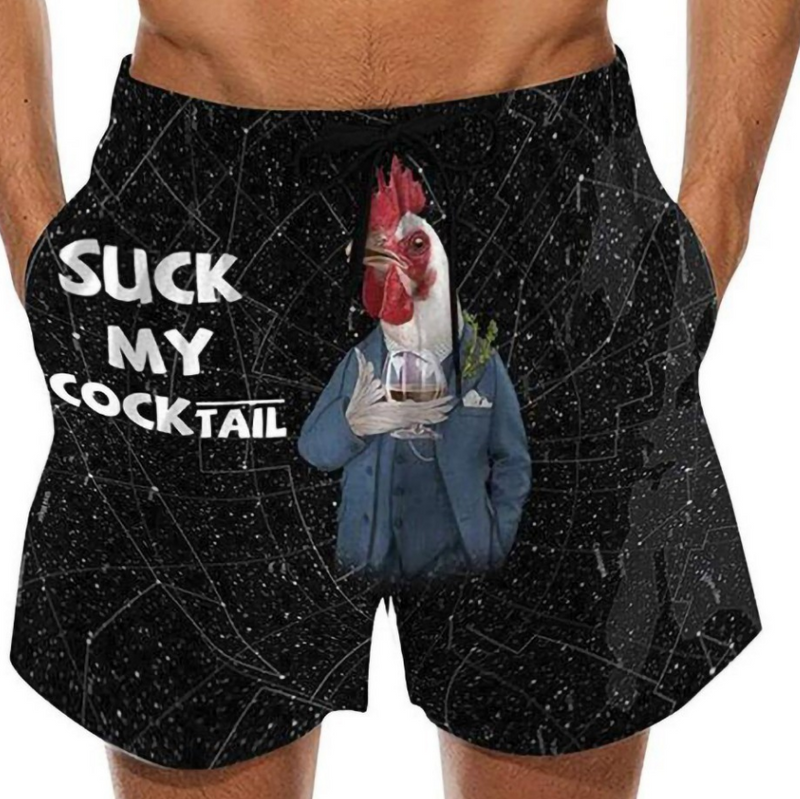 Men's Graphic Printed 3D Printed Board Shorts