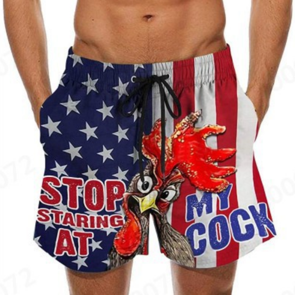 Men's Colorful Turkey 3D Print Board Shorts