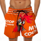 Men's Monochrome Turkey 3D Print Board Shorts