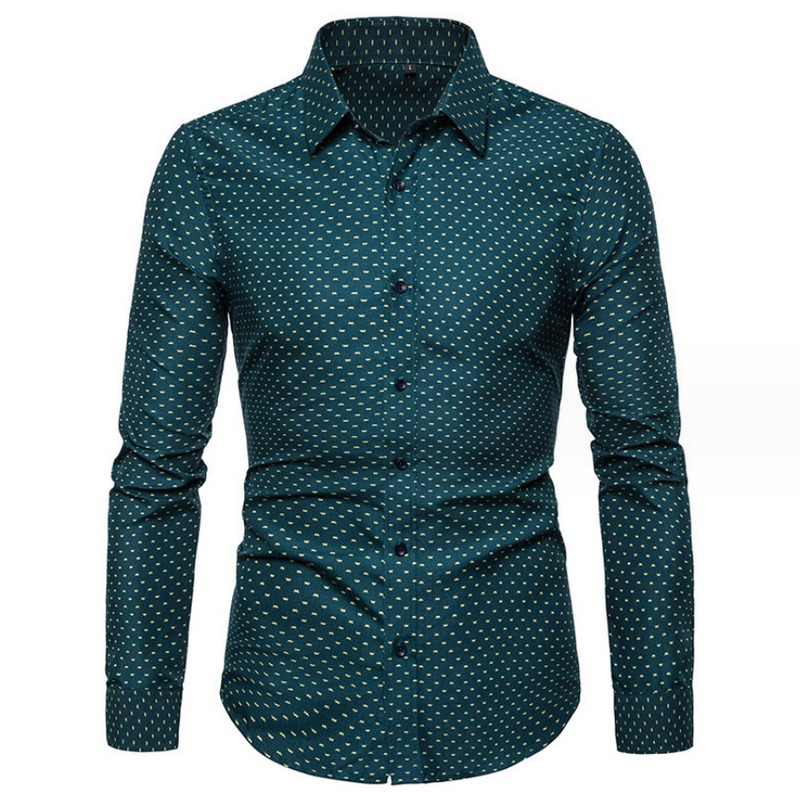 Men's Fashion Casual Business Long Sleeve Shirt