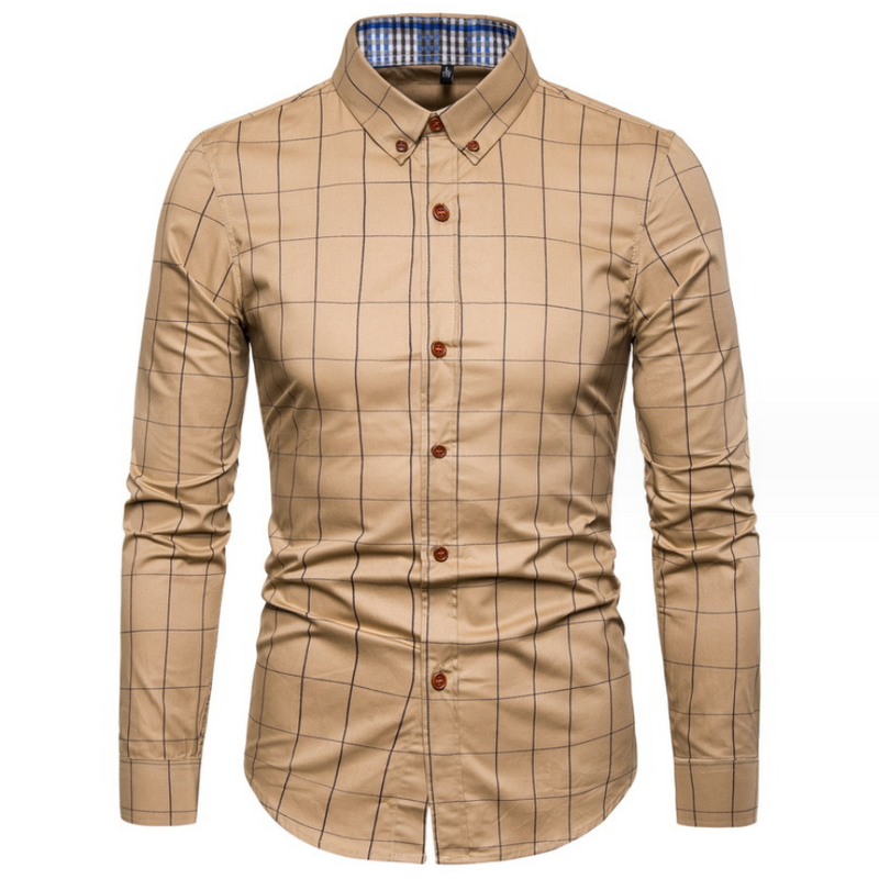 Men's Fashion Casual Business Long Sleeve Shirt