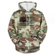 Men's American Flag Print Camouflage Hooded Sweatshirt