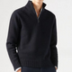 Men's Solid Color Stand Collar Wool Warm Sweater