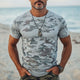 Men's Comfortable Skin-friendly Camouflage Print Slim Fit T-shirt MTA2751C3U