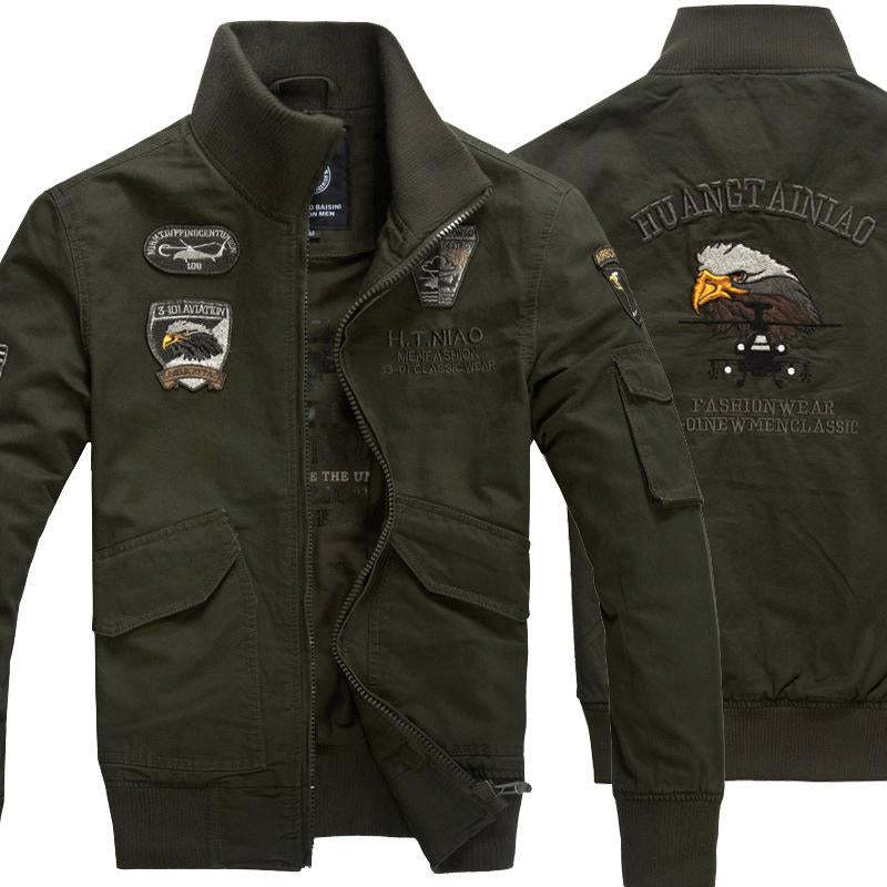 Men's Vintage Zip-Up Bomber Jacket