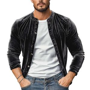 Men's Velvet Vintage Crew Neck Shirt