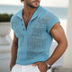 Camiseta de malla de punto transpirable de moda de verano para hombre