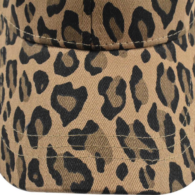 Gorra retro informal con estampado de leopardo para hombre