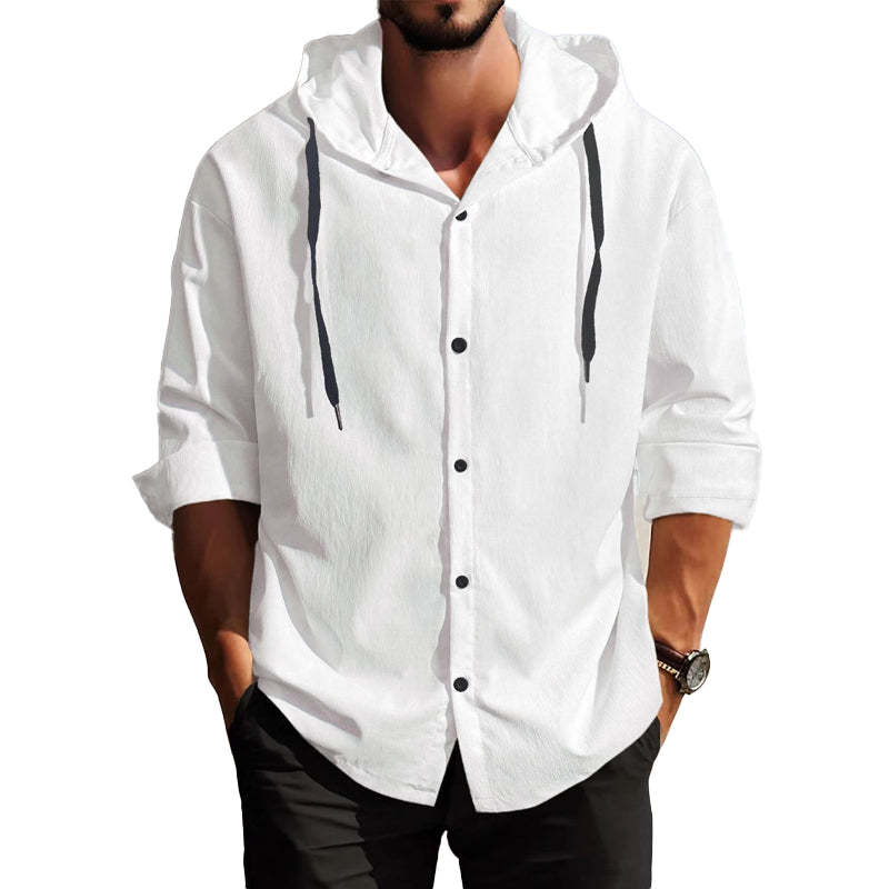 Men's Solid Color Casual Long Sleeve Hoodie MTA2037C2X