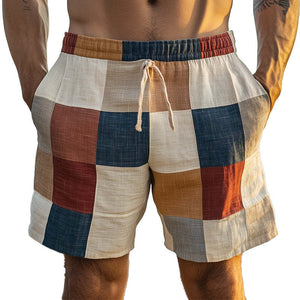 Morandi-Shorts mit Farbblock-Print für Herren