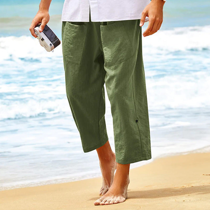 LINEN SHORTS SUMMER SHORTS BEACH SHORTS