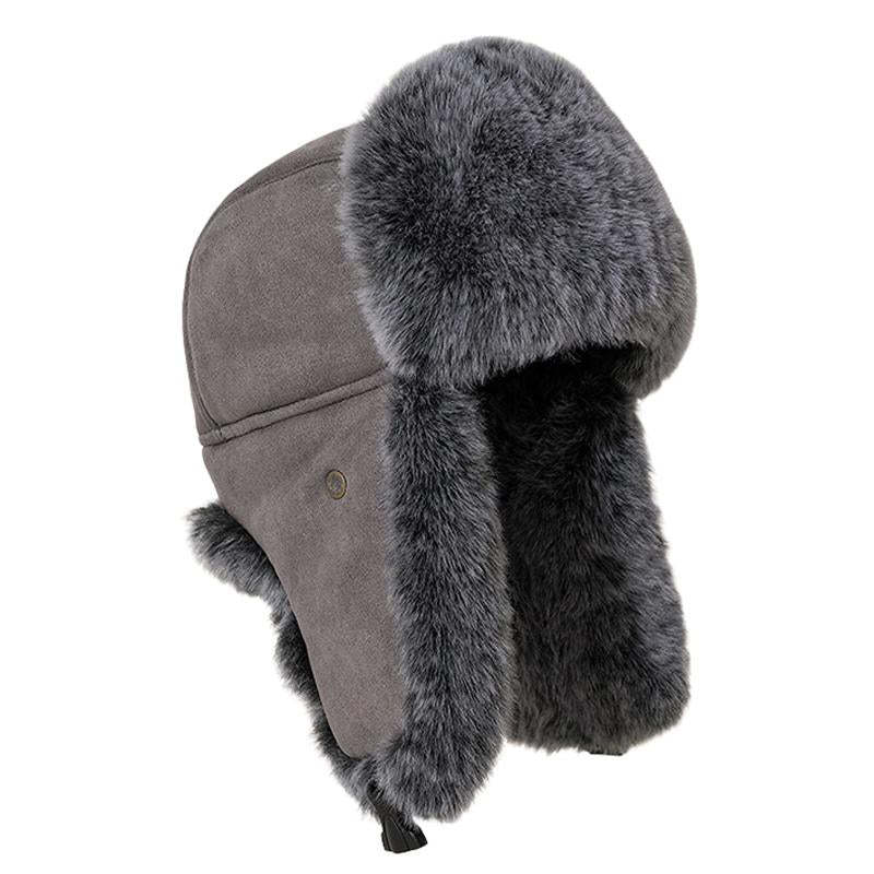 Gorro para hombre resistente al viento y al frío, con terciopelo y protección auditiva gruesa.