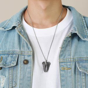 Collar vintage informal con alas de ángel 