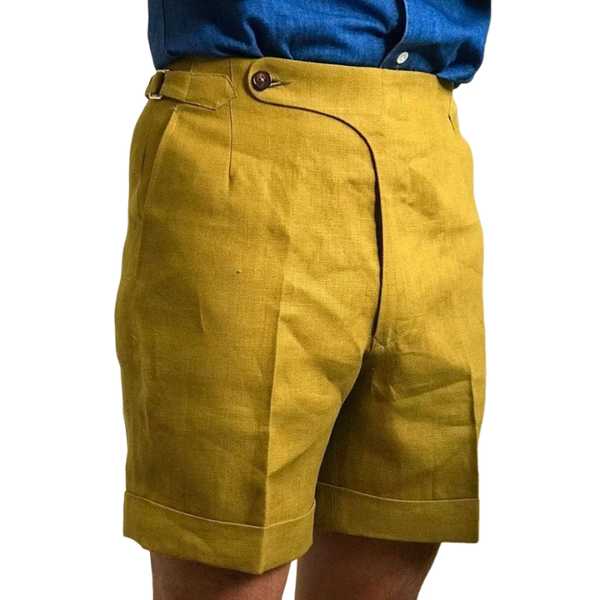 Lässige, bequeme, atmungsaktive Anzugshorts aus Leinenmischung für Herren