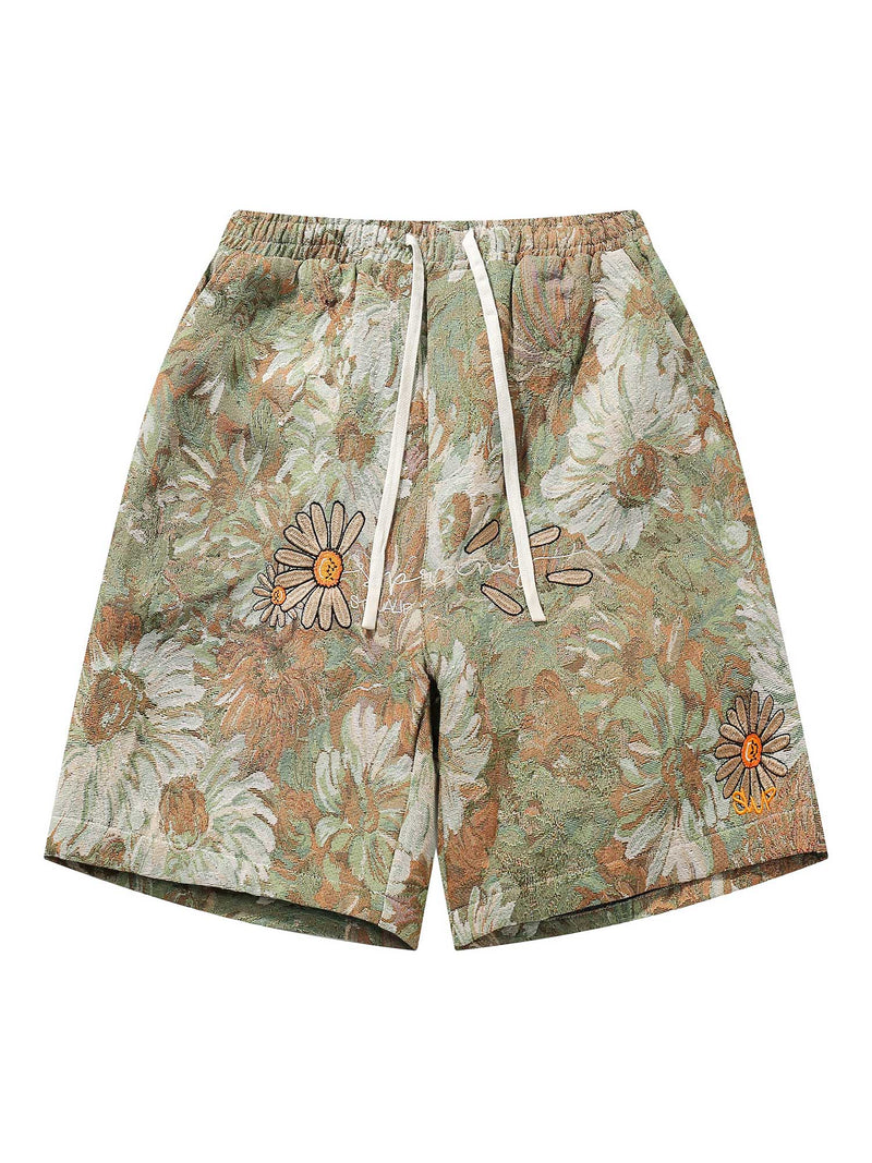 High Street Jacquard Embroidery Shorts