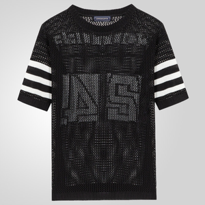 Lässiges Herren-T-Shirt mit Rundhalsausschnitt und gestrickter Rückseite