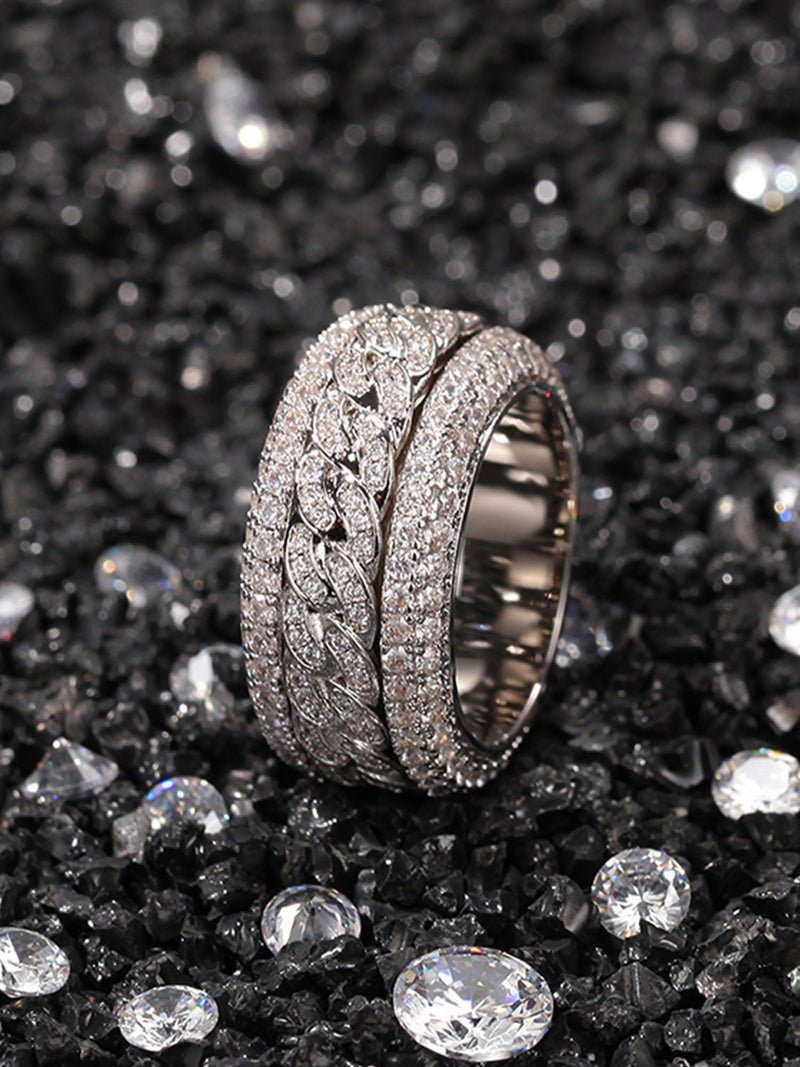 Full Diamond Spinnable Ring