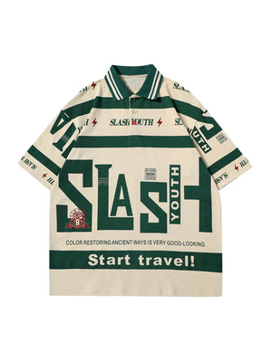 Poloshirt mit Schlitz in Kontrastfarbe 