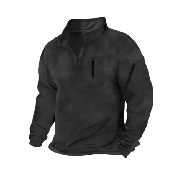 LOOSE SOLID COLOR OUTDOOR WARM AND BREATHABLE TACTICAL MEN'S SWEATSHIRT