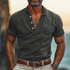 Men's Summer Basic Polo Neck Vintage Distressed T-Shirt MTA2771C7U