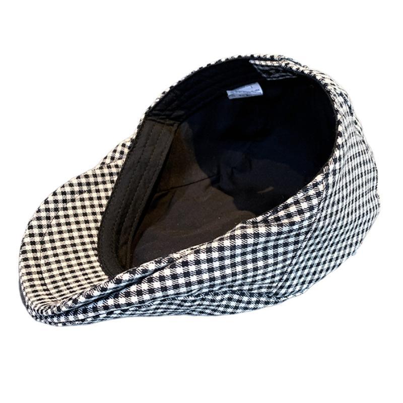 Boina vintage británica de pata de gallo para hombre
