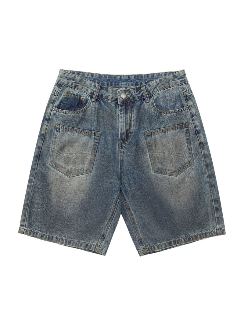 American Street Style Washed Distressed Shorts