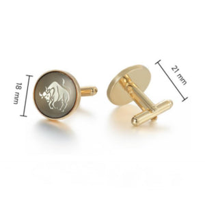 Camisa clásica de traje de negocios para hombre con gemelos de cobre