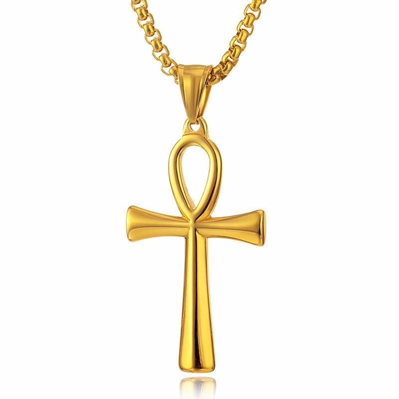 Vintage Casual Knot Cross Necklace