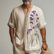 Men's Spring Fashion Retro Cotton And Linen Long Sleeve Shirt