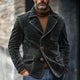 Blazer de terciopelo liso con botonadura sencilla para hombre