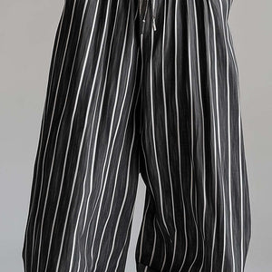 Pantalones casuales holgados de raya diplomática para hombre