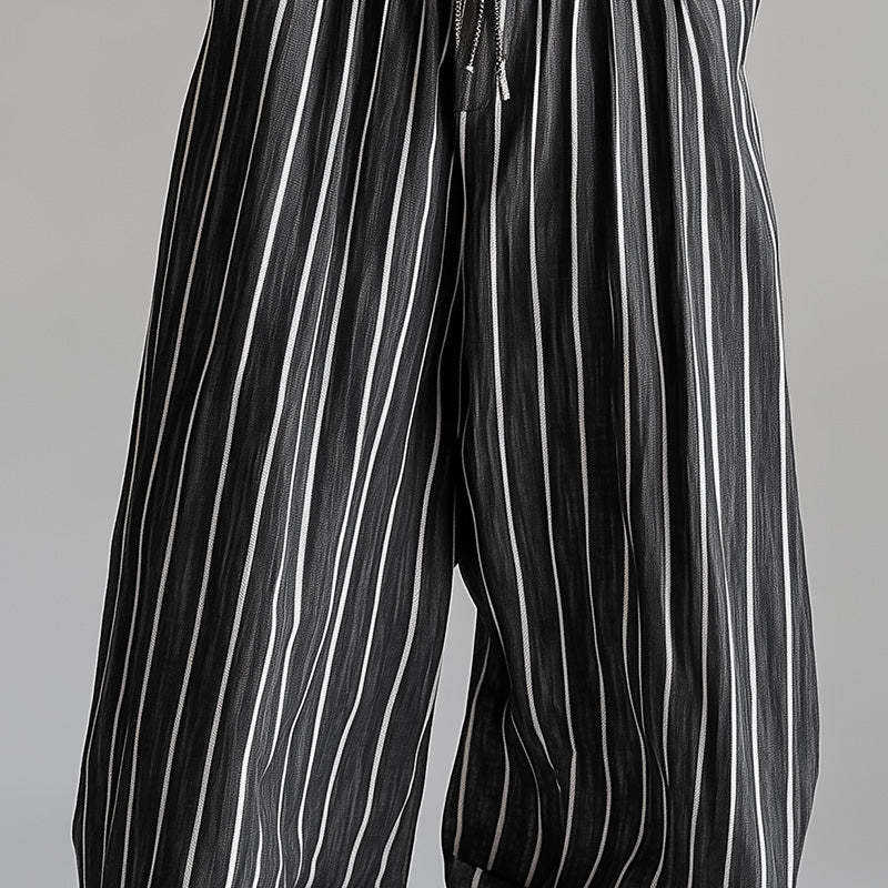 Men's Pinstripe Loose Casual Pants