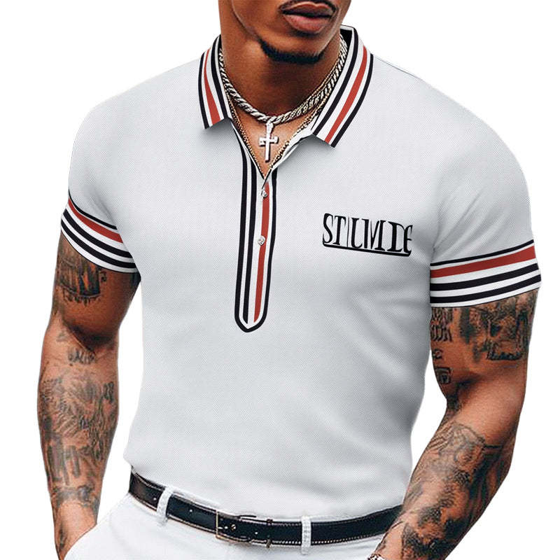 Men's Summer Comfort Polo Neck Short Sleeve T-Shirt