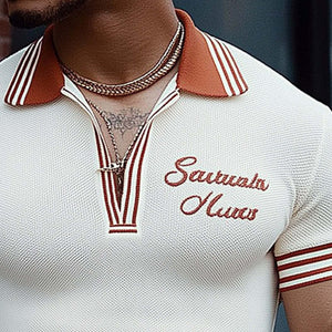 Herren Sommermode Polokragen Slim Fit T-Shirt