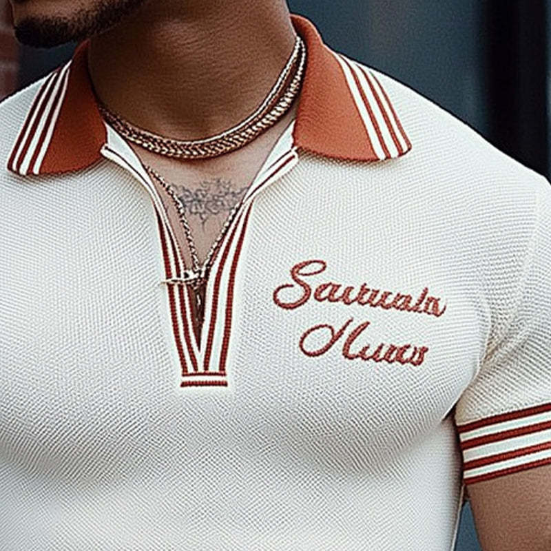 Men's Summer Fashion Polo Neck Slim Fit T-Shirt MTA3197C2U
